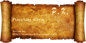 Pusztay Kira névjegykártya